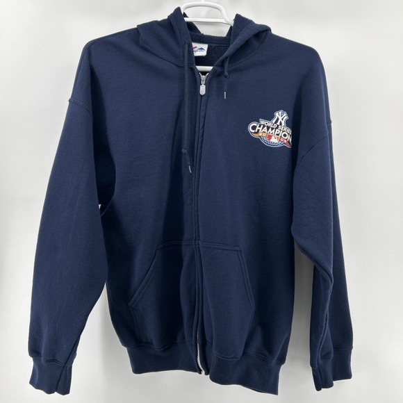 Majestic Other - New York Yankees 2009 Sweatshirt Hoodie Men's XL World Series Memorabilia Navy